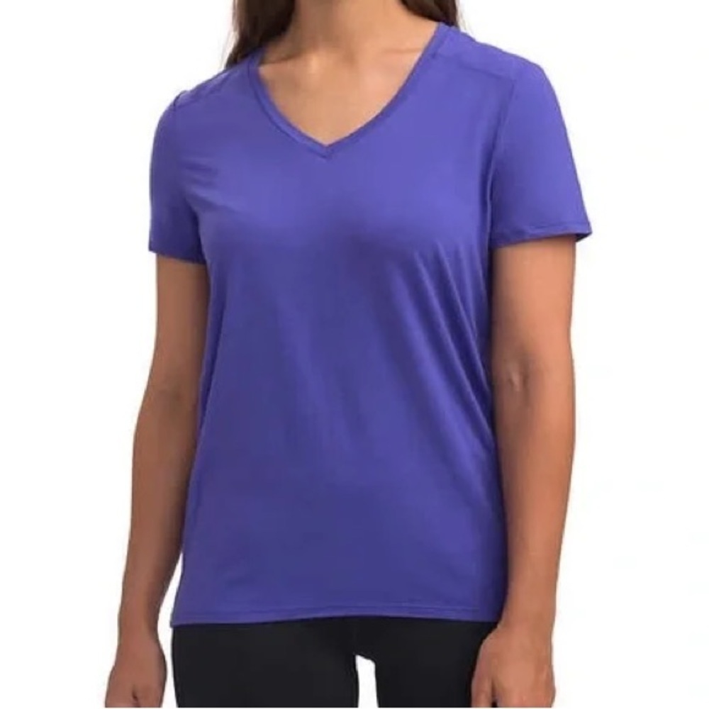 068 LOLE V-Neck T-Shirt Purple Recycled Lightweight Classic - Medium